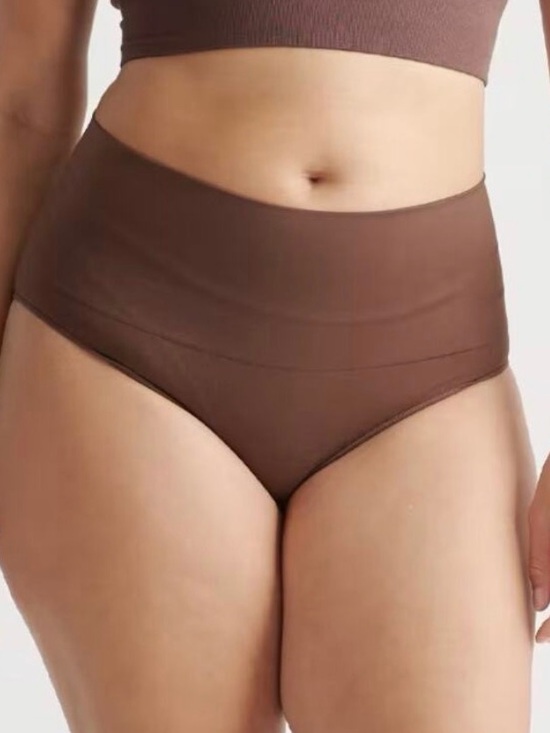 Quince Other - NWT Quince Women's Shaping High-Waisted Brief Seamless in Brown Size M